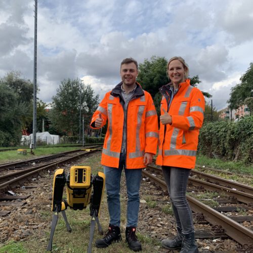 Roboter Infrastrukturbau Test bei LAT mit Spot Boston Dynamics